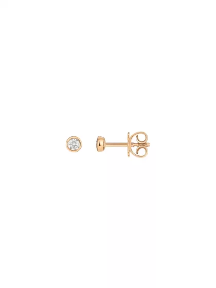 18k rose gold, 2 diamonds each 0.10 ct