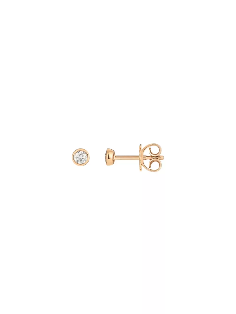 18k rose gold, 2 diamonds each 0.10 ct