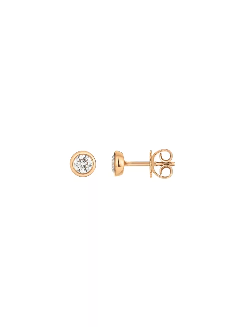 18k rose gold, 2 diamonds each 0.25 ct