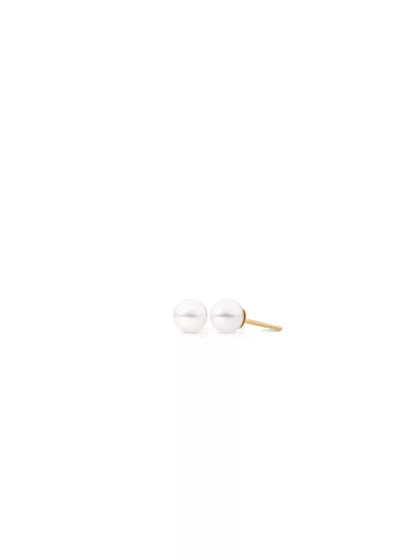 18k yellow gold, 2 Akoya cultured pearls, 6.5 mm diameter