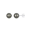 18k white gold, 2 Tahitian cultured pearls, 10 mm diameter