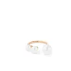 18k red gold, 3 Akoya cultured pearls