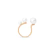 18k red gold, 3 Akoya cultured pearls