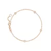 18k rose gold, 4 diamonds 0.15 ct, 18 cm length