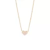18k rose gold, 18 diamonds 0.10 ct, 42 cm length