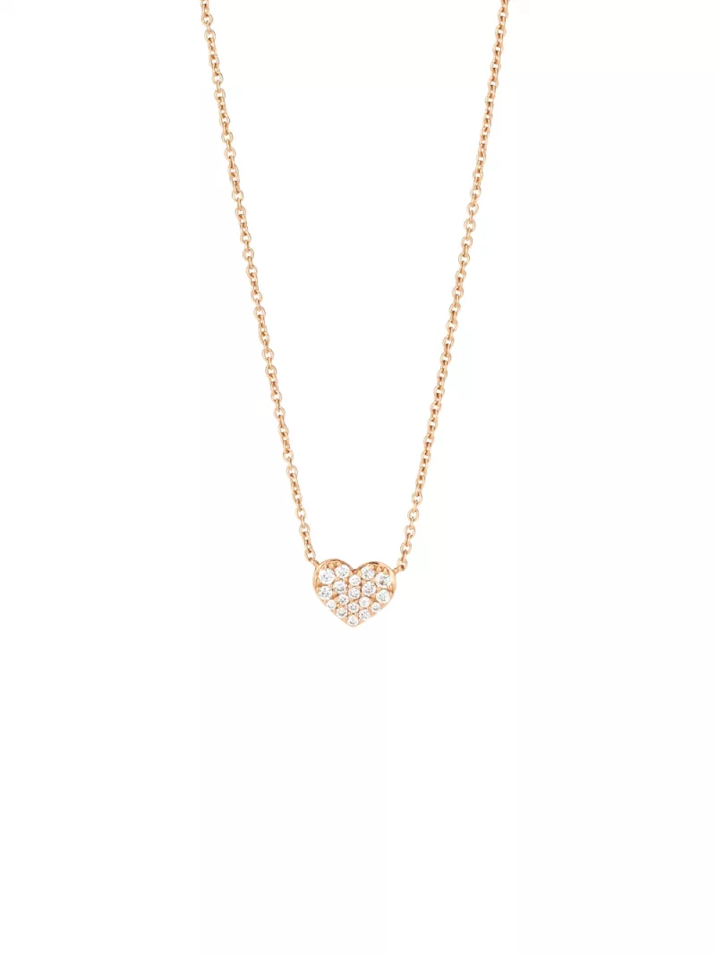 18k rose gold, 18 diamonds 0.10 ct, 42 cm length