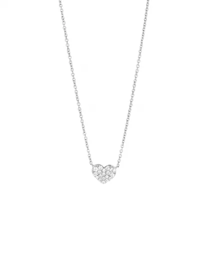 18k white gold, 18 diamonds 0.10 ct, 42 cm length