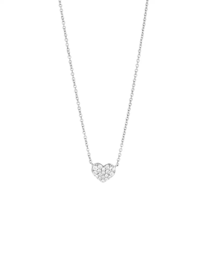 18k white gold, 18 diamonds 0.10 ct, 42 cm length