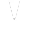 18k white gold, 19 diamonds 0.11 ct, 42 cm length