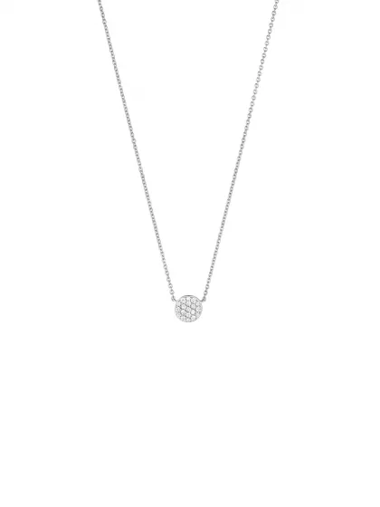 18k white gold, 19 diamonds 0.11 ct, 42 cm length