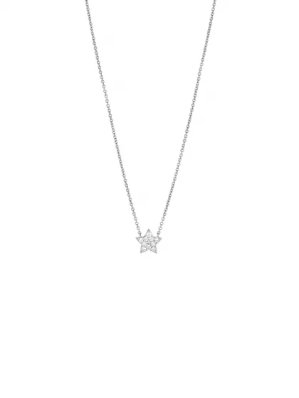 18k white gold, 11 diamonds 0.09 ct, 42 cm length