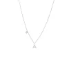 18k white gold, 12 diamonds 0.08 ct, 42 cm length