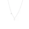 18k white gold, 12 diamonds 0.09 ct, 42 cm length