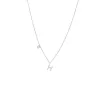 18k white gold, 12 diamonds 0.09 ct, 42 cm length