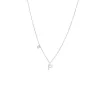 18k white gold, 12 diamonds 0.09 ct, 42 cm length