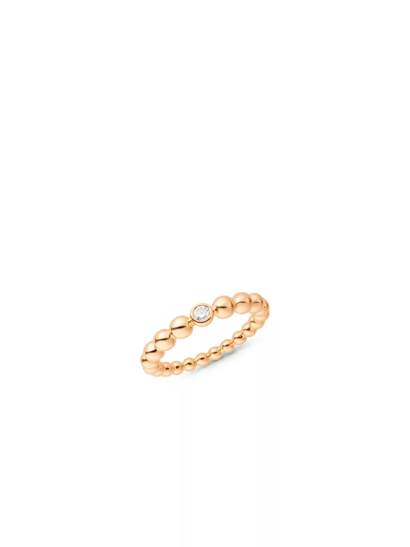 18k rose gold, 1 brilliant 0.10 ct, handmade in the Wempe Atelier