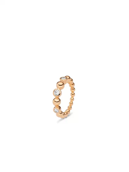 18k rose gold, 3 diamonds 0.20 ct, handmade in the Wempe Atelier