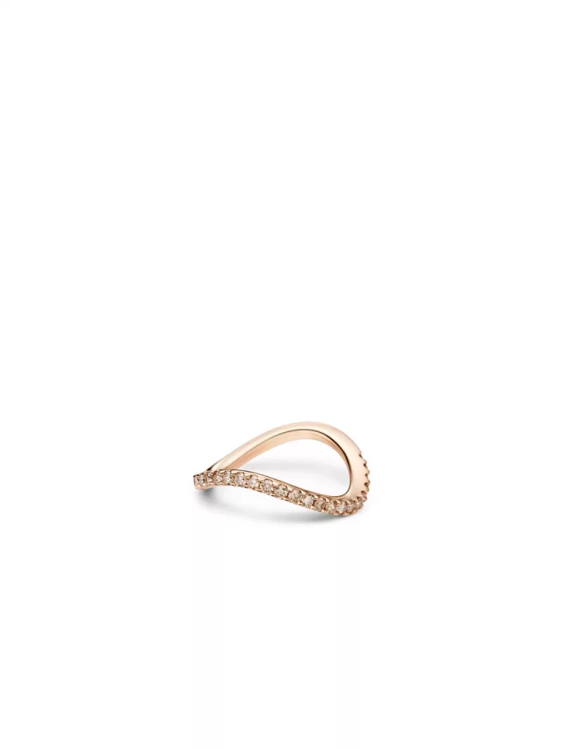 18k red gold, 21 diamonds 0.42 ct, 2 mm width, handmade in the Wempe Atelier