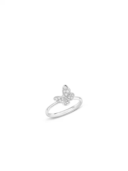 18k white gold, 16 diamonds 0.16 ct