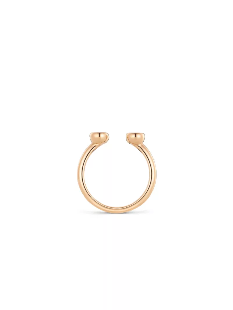 18k rose gold, 2 diamonds 0.22 ct