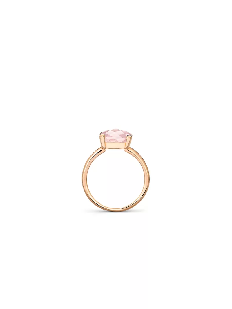 18k red gold, 1 rose quartz 3.50 ct