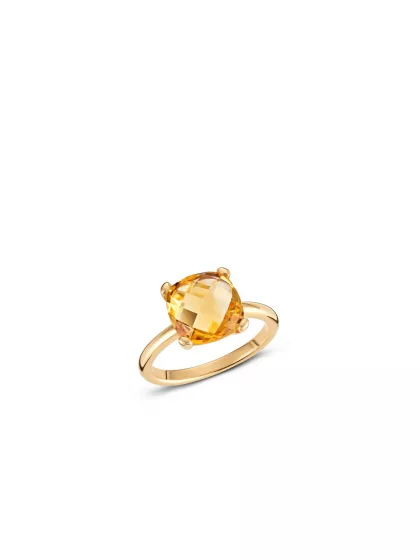 18k yellow gold, 1 yellow citrine