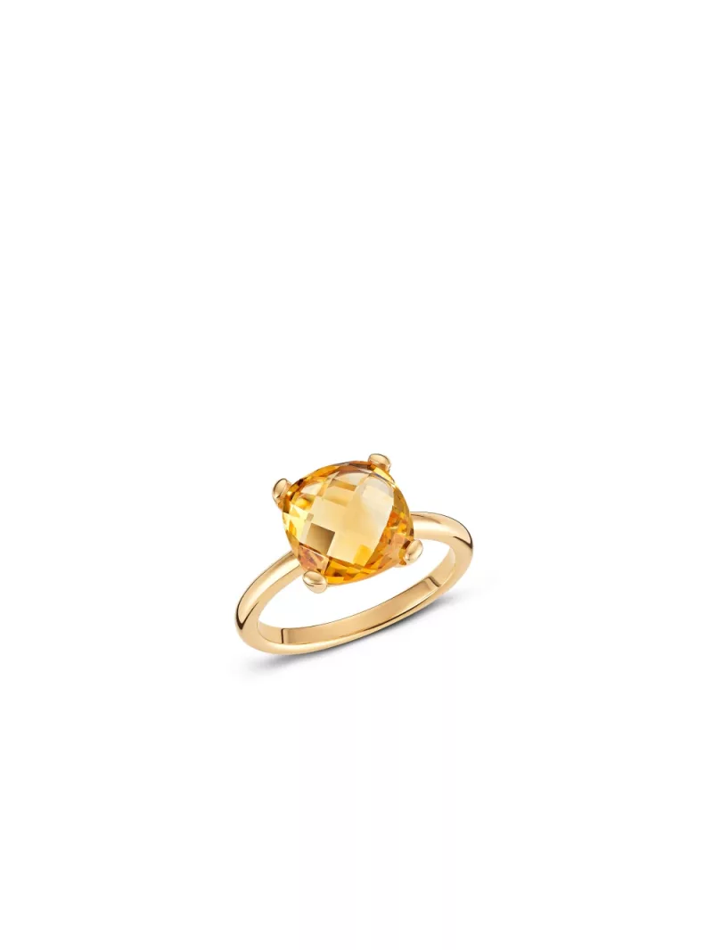 18k yellow gold, 1 yellow citrine