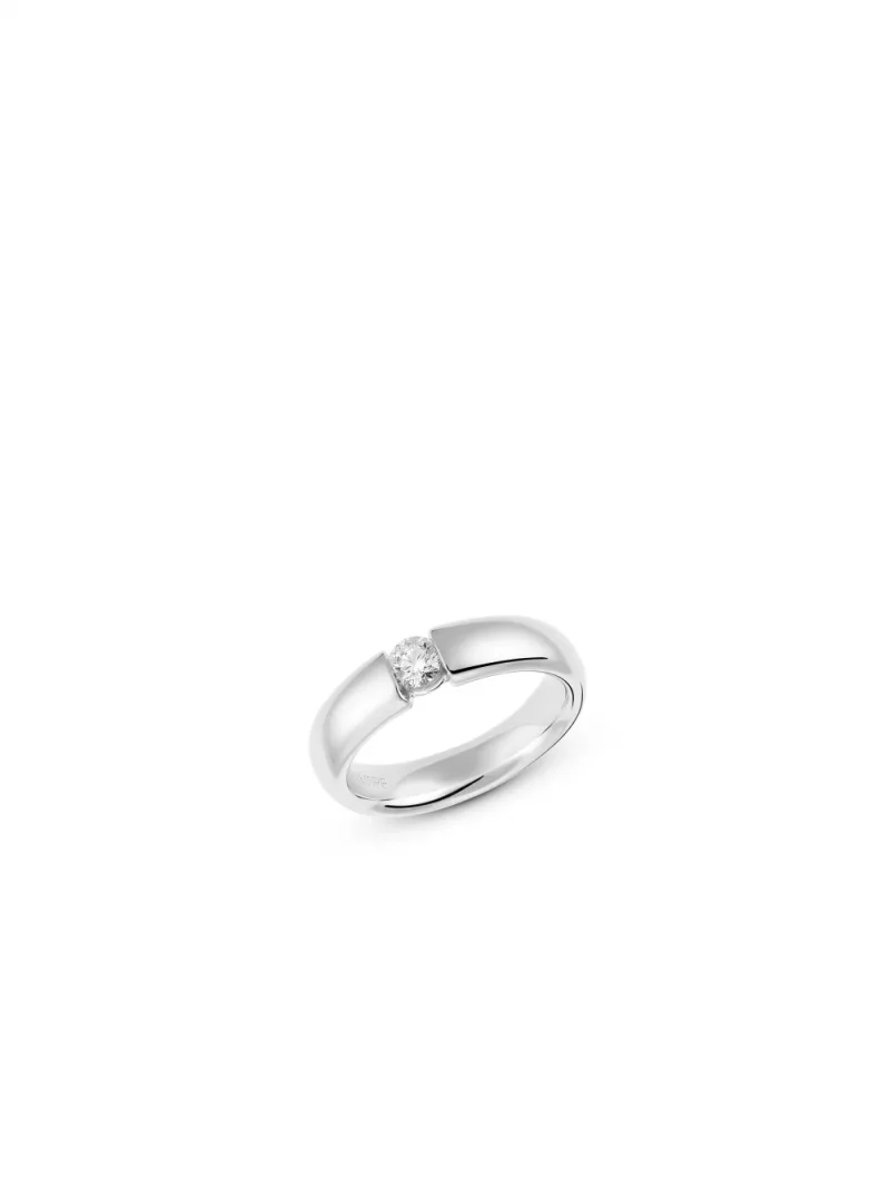 18k white gold, 1 brilliant 0.25 ct