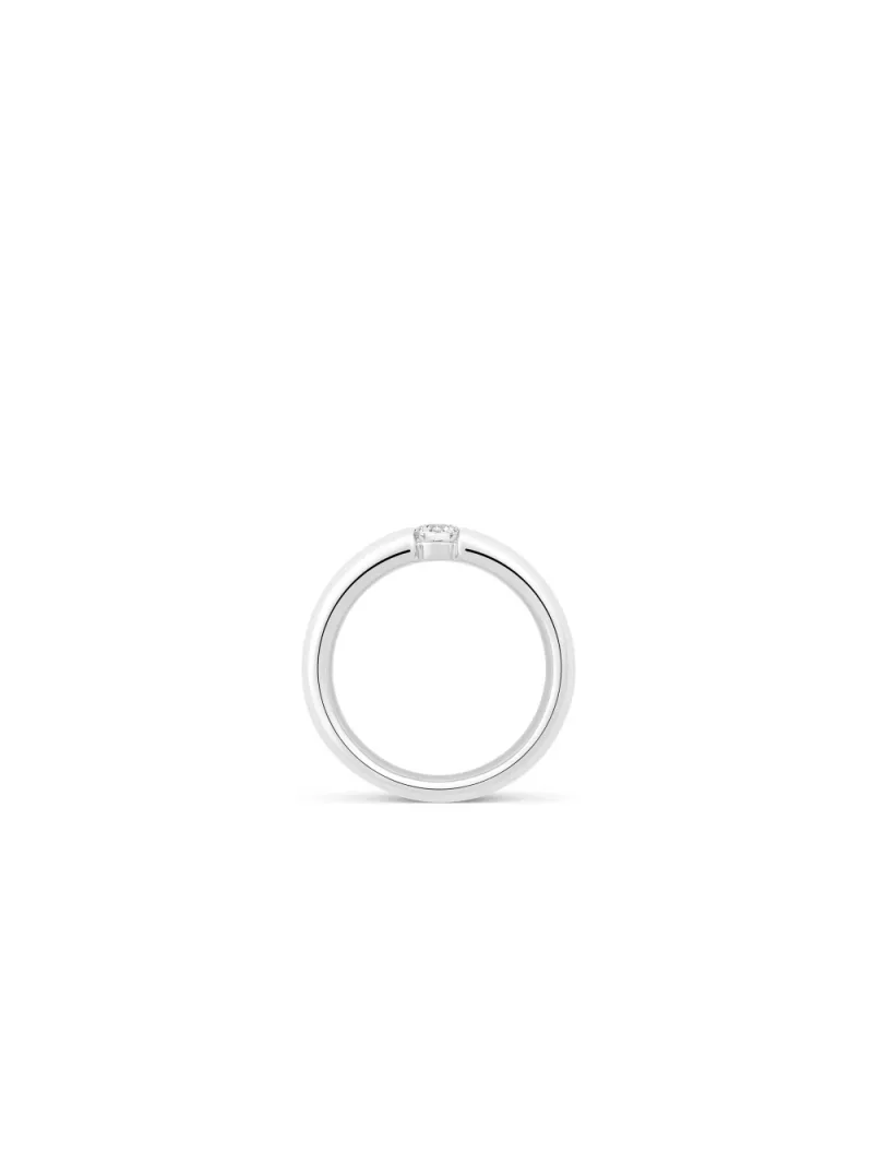 18k white gold, 1 brilliant 0.25 ct