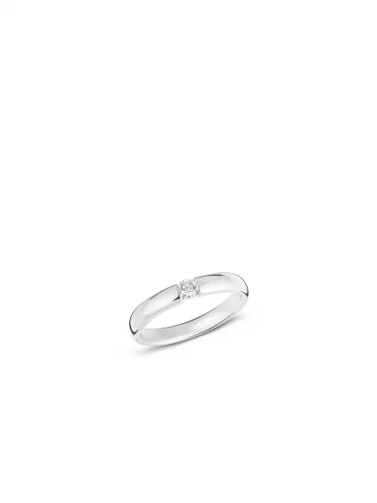 18k white gold, 1 brilliant 0.10 ct