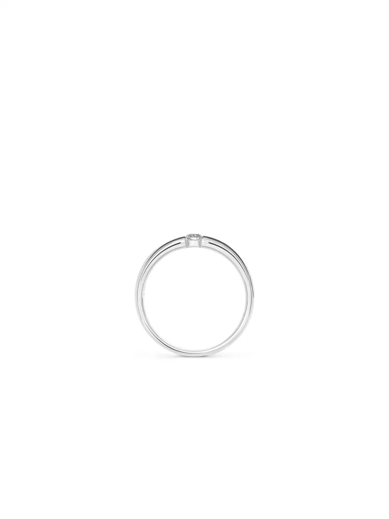 18k white gold, 1 brilliant 0.10 ct