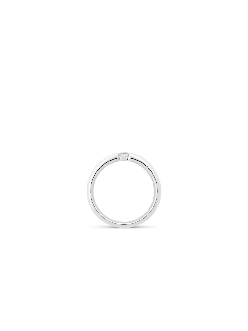 18k white gold, 1 brilliant 0.15 ct