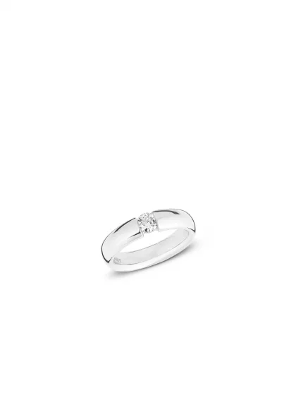 18k white gold, 1 brilliant 0.33 ct