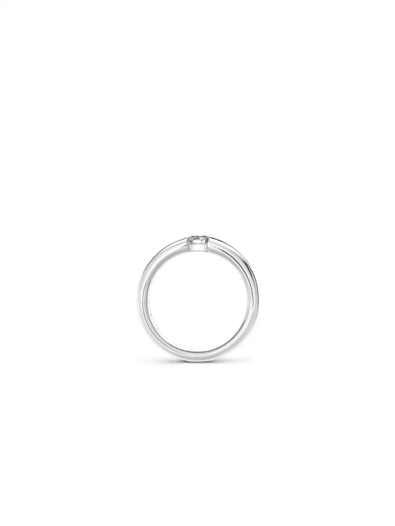 18k white gold, 1 brilliant 0.33 ct