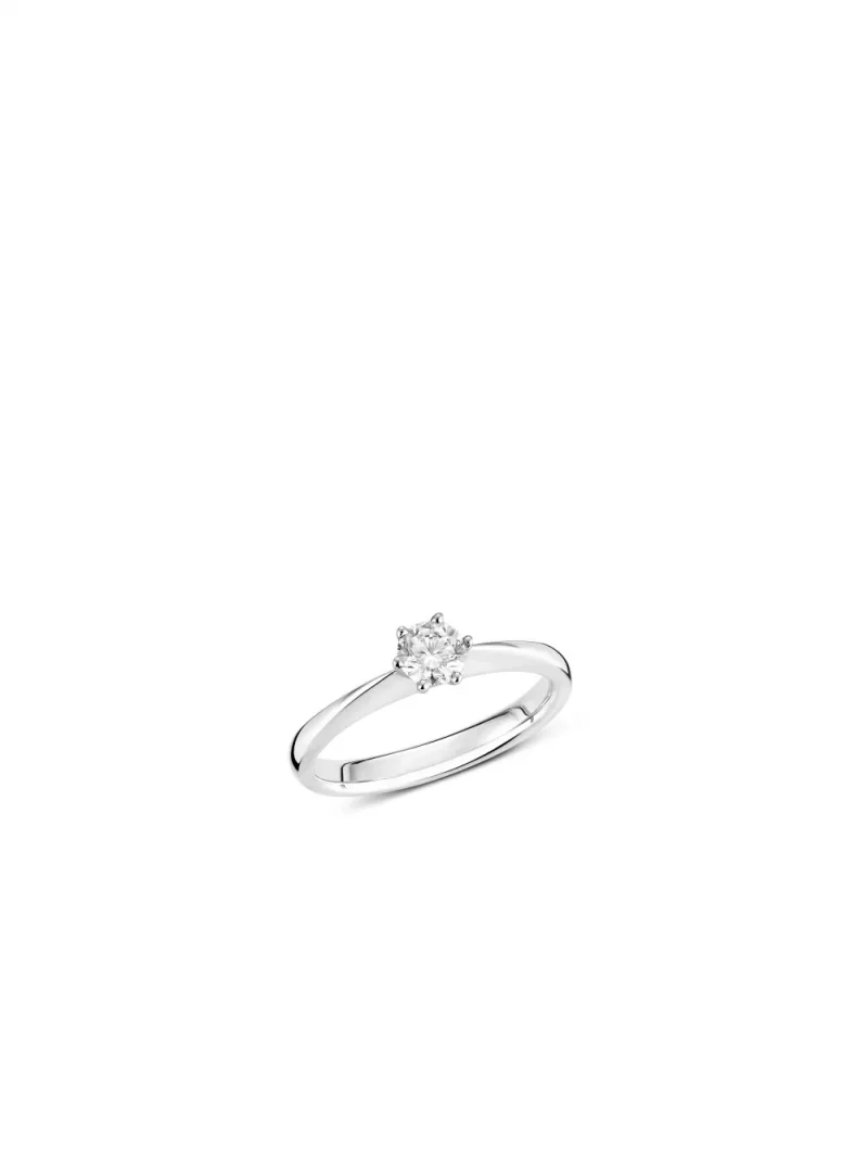 18k white gold, 1 brilliant 0.33 ct