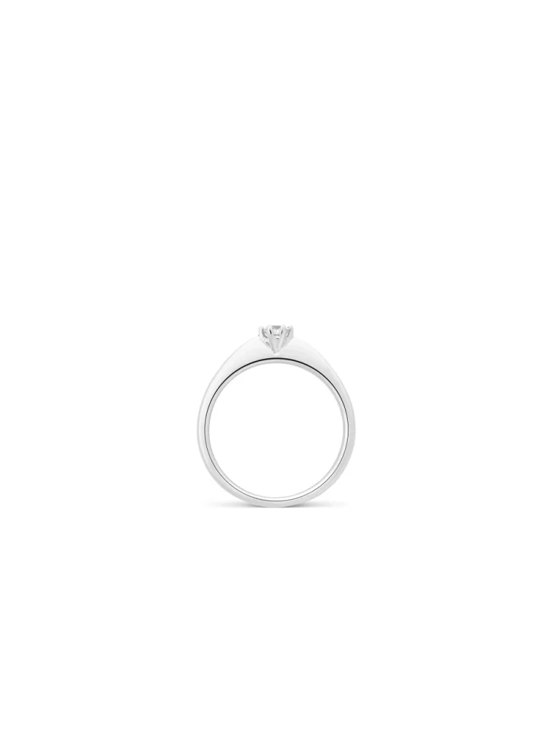 18k white gold, 1 brilliant 0.17 ct