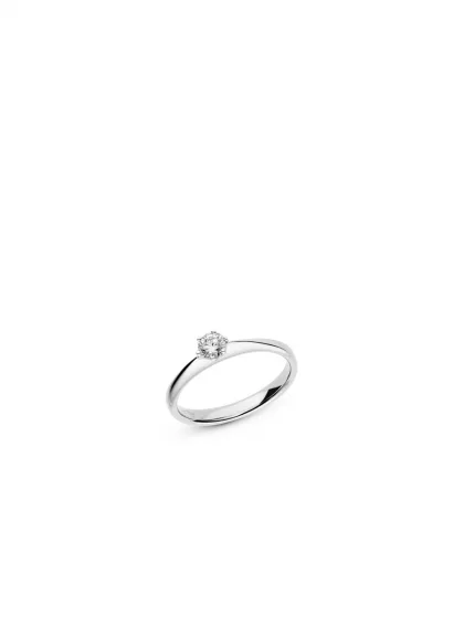 18k white gold, 1 brilliant 0.25 ct