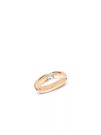 18k rose gold, 1 brilliant 0.33 ct