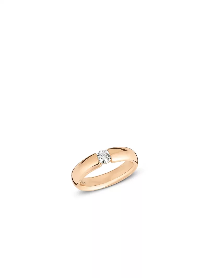 18k rose gold, 1 brilliant 0.33 ct