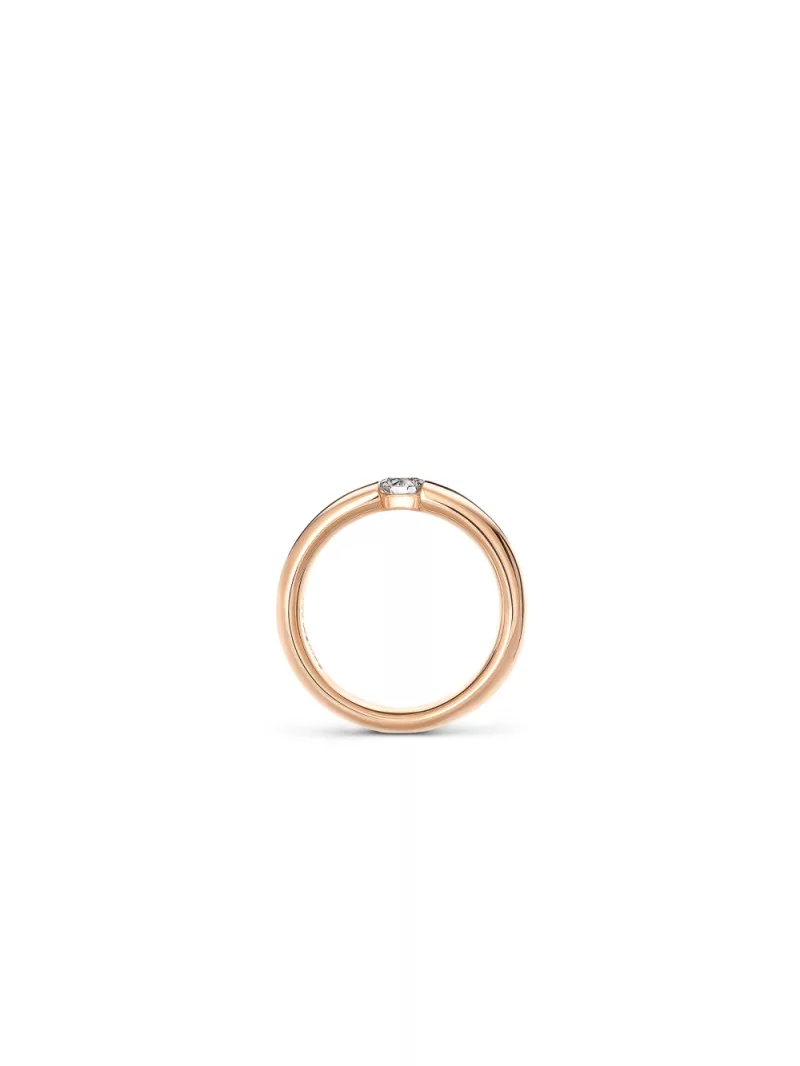 18k rose gold, 1 brilliant 0.33 ct