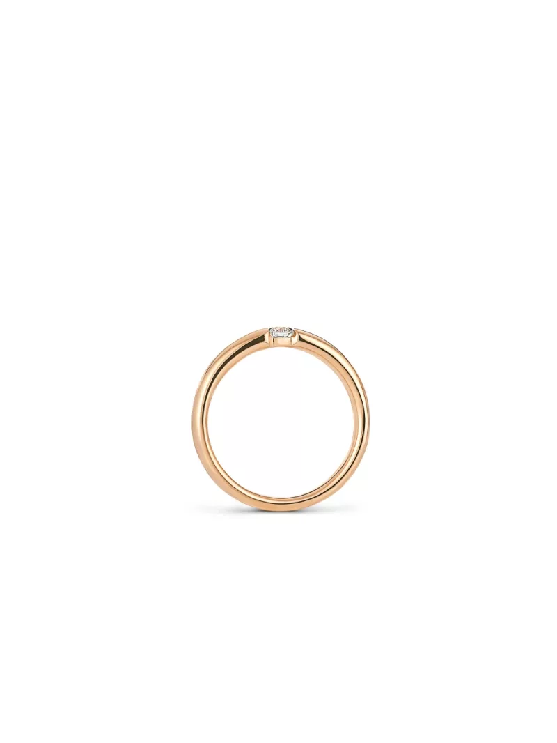 18k rose gold, 1 brilliant 0.15 ct