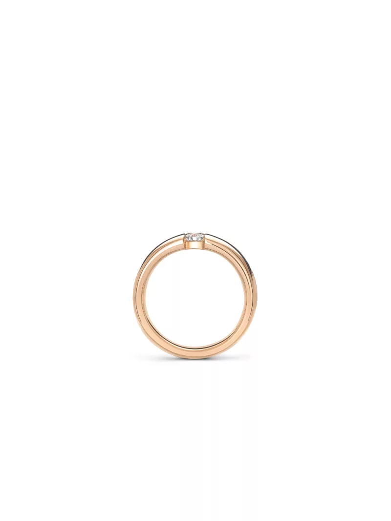 18k rose gold, 1 brilliant 0.25 ct