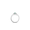 18k white gold, 1 emerald, 30 diamonds
