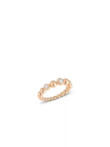 18k rose gold, 3 diamonds 0.34 ct, handmade in the Wempe Atelier