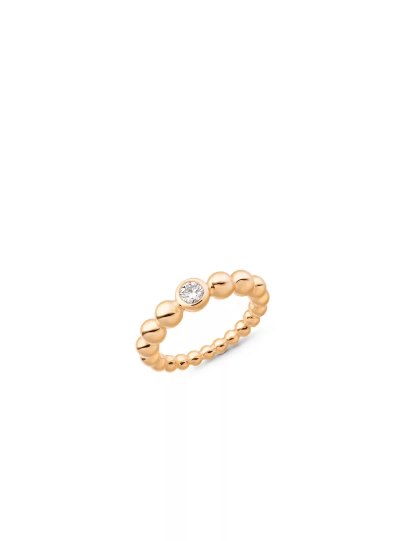 18k rose gold, 1 brilliant 0.25 ct, handmade in the Wempe Atelier