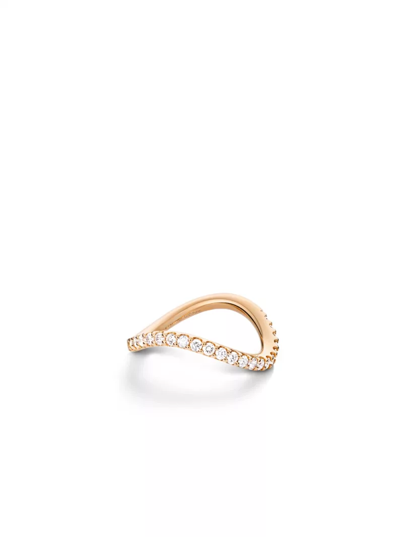 18k red gold, 21 diamonds 0.42 ct, 2 mm width, handmade in the Wempe Atelier