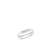18k white gold, 3 diamonds 0.27 ct, 4 mm width