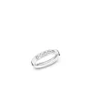 18k white gold, 5 diamonds 0.45 ct