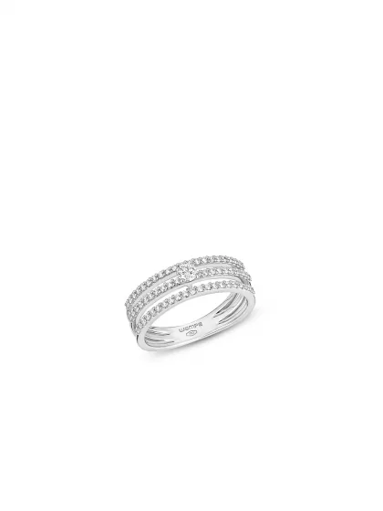 18k white gold, 63 diamonds 0.48 ct