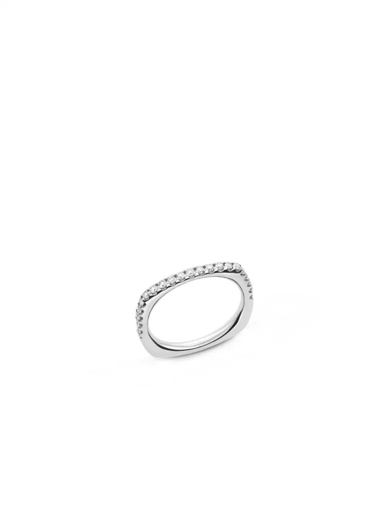 18k white gold, 21 diamonds 0.42 ct, 2 mm width, handmade in the Wempe Atelier